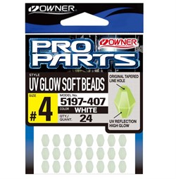 OWNER SOFT BEADS UV White/glow 